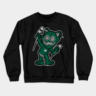 Happy VooDoo Kitty Cat Doll New York Colors Crewneck Sweatshirt